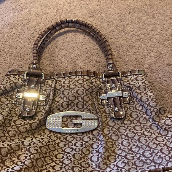 Guess large brown shoulder bag - Picture 5 of 8